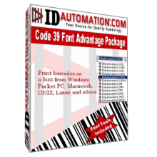 Code 39 Font Advantage Package Screenshot